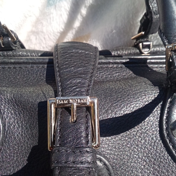 Isaac Mizrahi Black Leather Bag - Picture 3 of 14